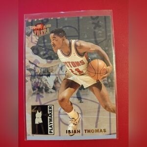 Isiah Thomas 1992-93 Fleer Ultra Playmakers Insert #10/10 Detroit Pistons Card